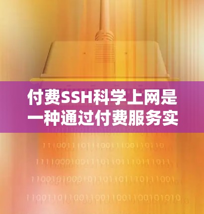 付费SSH科学上网是一种通过付费服务实现服务器与用户之间的连接和科学计算功能的技术解决方案。以下是详细的解释和建议