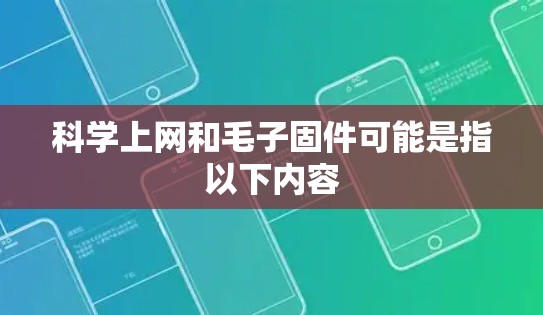 科学上网和毛子固件可能是指以下内容 科学上网和毛子固件可能是指以下内容